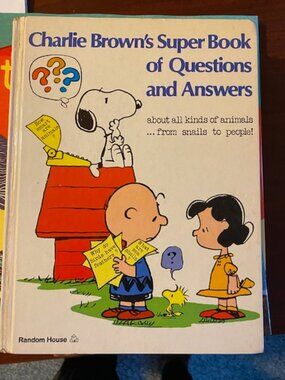 1976 Charlie Brown's Super Book of Questions & Answers-about all kinds of ...
